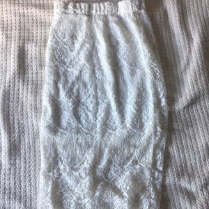 White lace skirt
